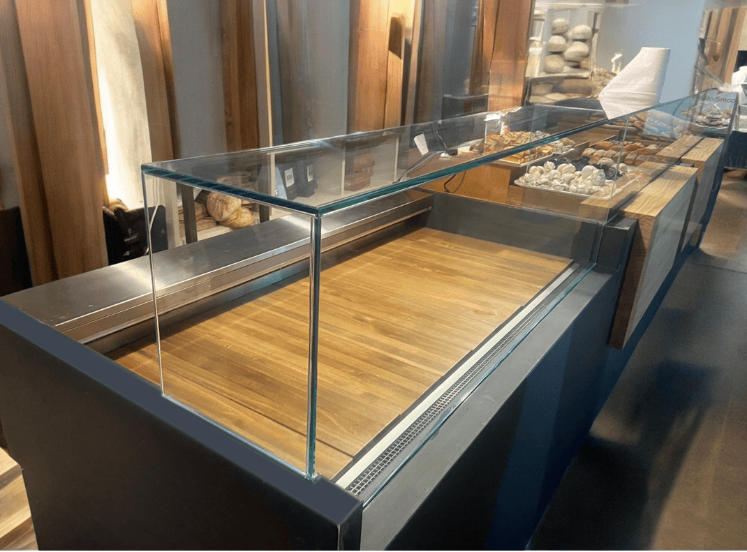 VERRE PLAT TREMPÉ POUR VITRINE COLLÉE UV