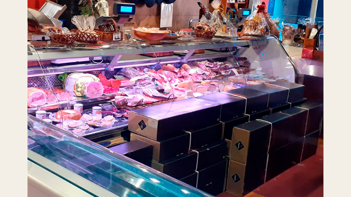 Cristal curvo de repuesto para vitrina refrigerada de carnicería